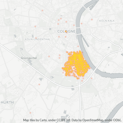 Business Concentration in Postal Code 50968 - Cologne, North Rhine-Westphalia