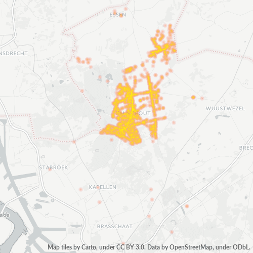 Bedrijfsconcentratie in Postcode 2920 - België