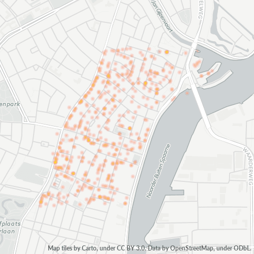 Bedrijfsconcentratie in Postcode 2022 - Haarlem, Noord-Holland