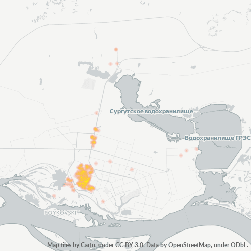 Dami ng Negosyo sa Postal Code 628404 - Surgut, Khanty-Mansi Autonomous Okrug — Yugra