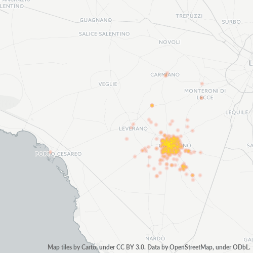 Dami ng Negosyo sa Postal Code 73043 - Copertino, Apulia