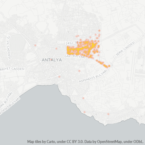 Dami ng Negosyo sa Postal Code 07260 - Lalawigan ng Antalya