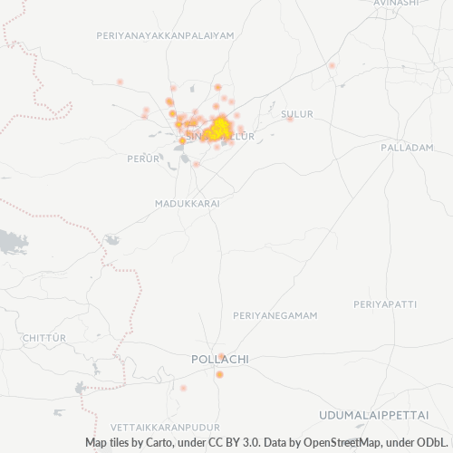 Dami ng Negosyo sa Postal Code 641015 - Coimbatore, State of Tamil Nādu
