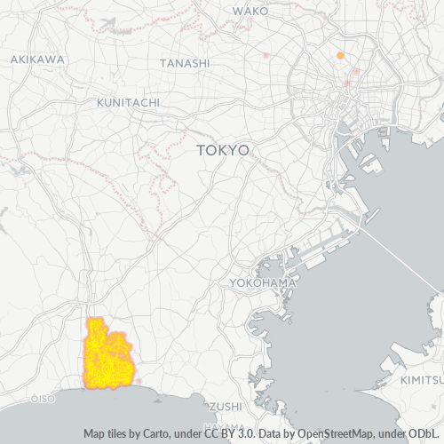 Bedrijfsconcentratie in Postcode 253 - Kanagawa (prefectuur)