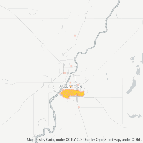 Bedrijfsconcentratie in Postcode S7J - Saskatoon, Saskatchewan