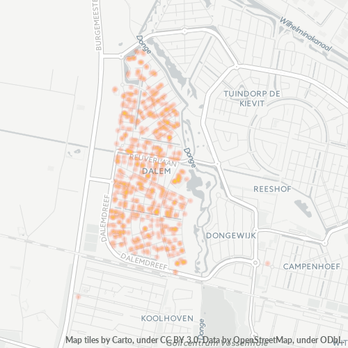 Dami ng Negosyo sa Postal Code 5035 - Tilburg, Provincie Noord-Brabant