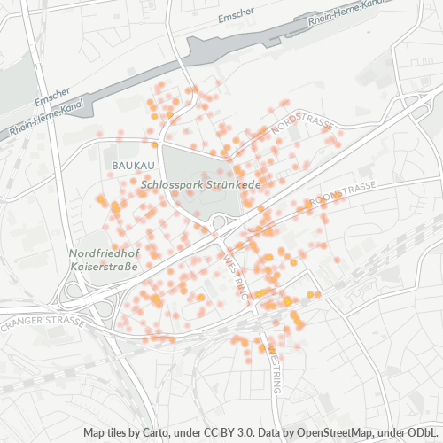 Konsentrasi Bisnis di Kode Pos 44629 - Herne, Nordrhein-Westfalen