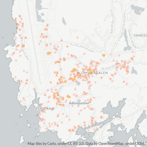 Dami ng Negosyo sa Postal Code 5258 - Bergen, Hordaland Fylke