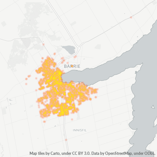 Dami ng Negosyo sa Postal Code L4N - Barrie, Ontario