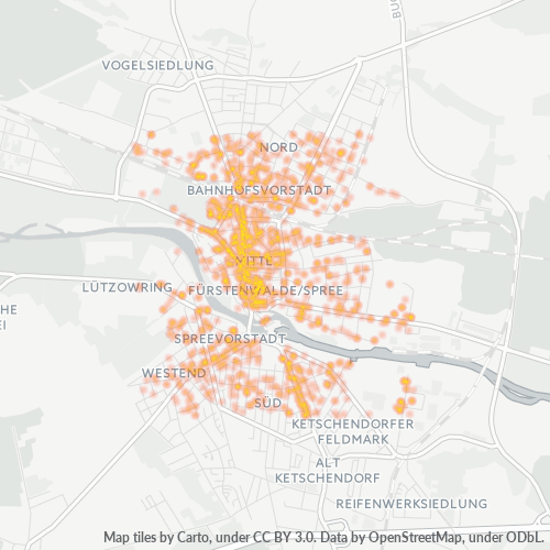 Business Concentration in Postal Code 15517 - Fürstenwalde, Brandenburg