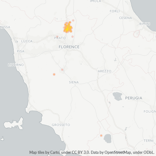 Dami ng Negosyo sa Postal Code 50031 - Cavallina, Tuscany