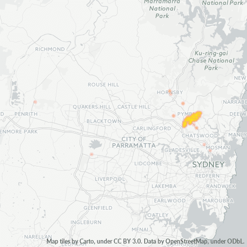 Virksomhedskoncentration i Postnummer 2071 - Killara, New South Wales