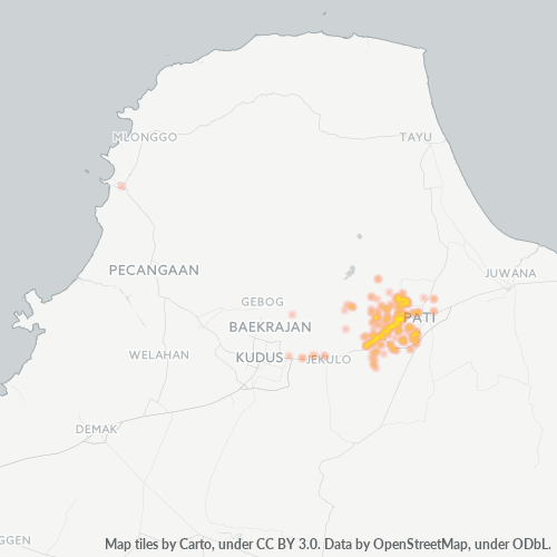 Dami ng Negosyo sa Postal Code 59163 - Pati, Provinsi Jawa Tengah