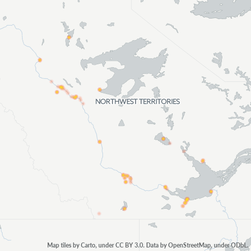 Bedrijfsconcentratie in Postcode X0E - Northwest Territories