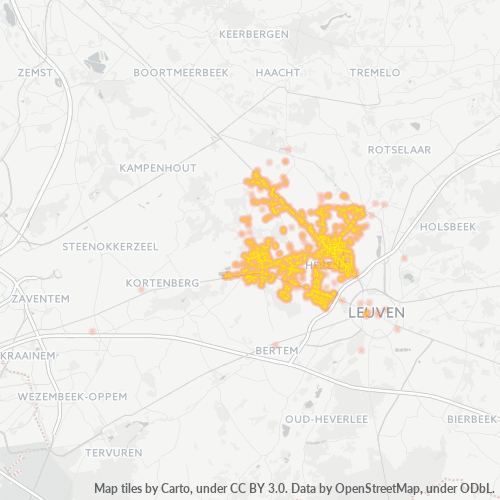 Bedrijfsconcentratie in Postcode 3020 - België