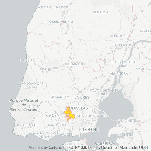 Dami ng Negosyo sa Postal Code 2650 - Amadora, Distrito de Lisboa