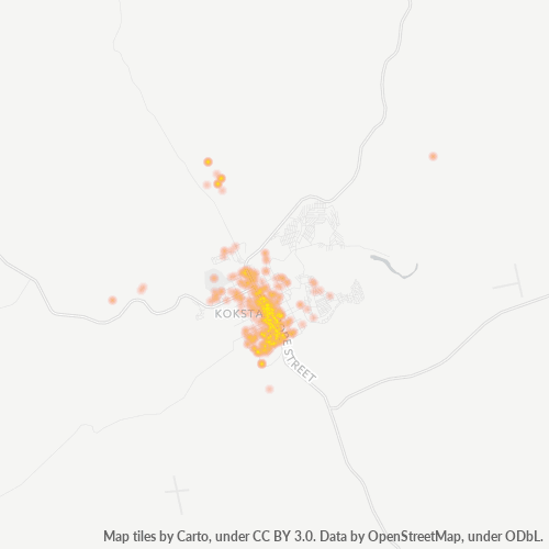 Bedrijfsconcentratie in Postcode 4700 - Kokstad, KwaZoeloe-Natal