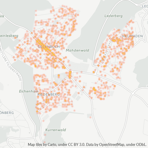 Bedrijfsconcentratie in Postcode 70619 - Stuttgart, Baden-Württemberg