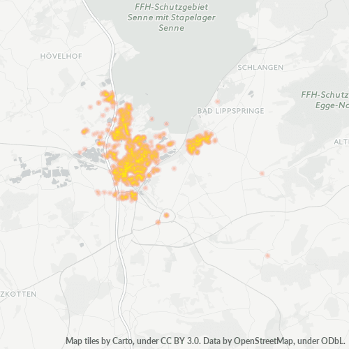 Business Concentration in Postal Code 33104 - Paderborn, North Rhine-Westphalia