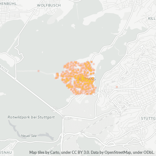 Business Concentration in Postal Code 70195 - Stuttgart, Baden-Württemberg
