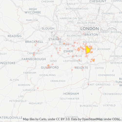 Dami ng Negosyo sa Postal Code SM6 - United Kingdom