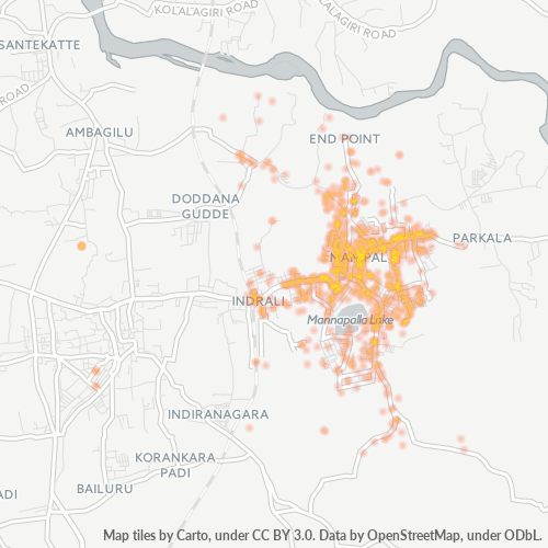 Bedrijfsconcentratie in Postcode 576104 - Manipala, Karnataka
