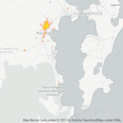 Bedrijfsconcentratie in Postcode 88133-000 - Palhoça, Santa Catarina (Brazilië)