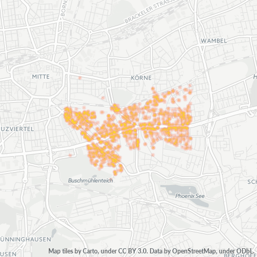 Business Concentration in Postal Code 44141 - Dortmund, North Rhine-Westphalia
