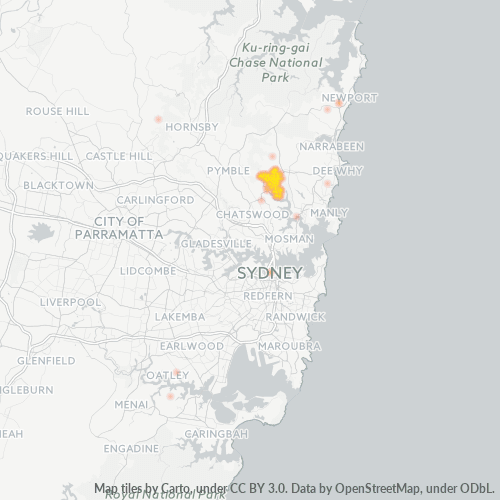 Dami ng Negosyo sa Postal Code 2087 - Forestville, New South Wales