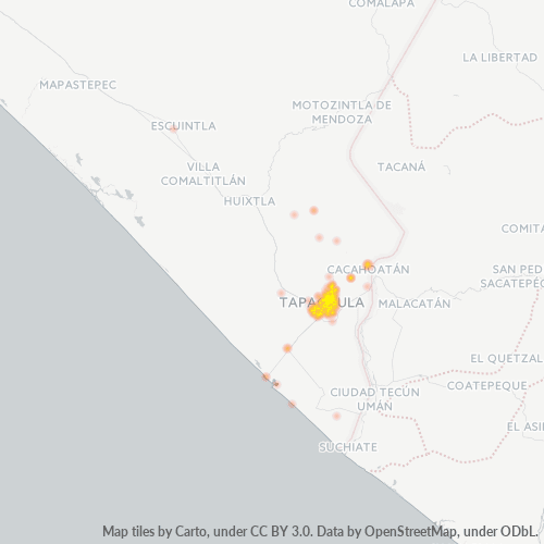 Verksamhetskoncentration i Postnummer 30700 - Tapachula, Chiapas
