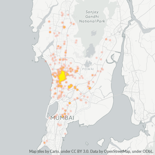 Bedrijfsconcentratie in Postcode 400057 - Bombay, Maharashtra