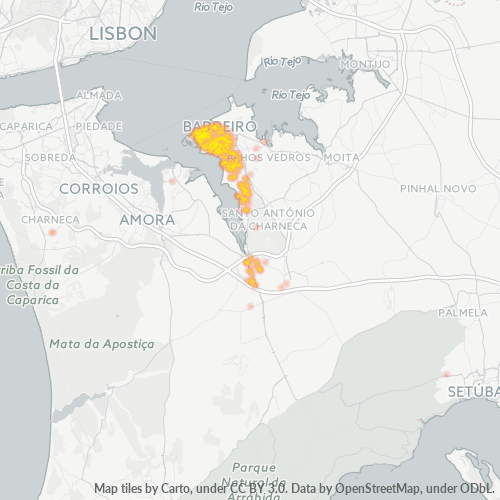 Dami ng Negosyo sa Postal Code 2830 - Barreiro, Distrito de Setúbal