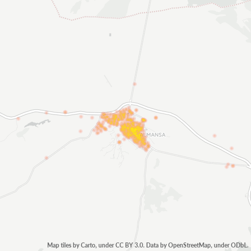 Bedrijfsconcentratie in Postcode 02640 - Almansa, Castilië-La Mancha