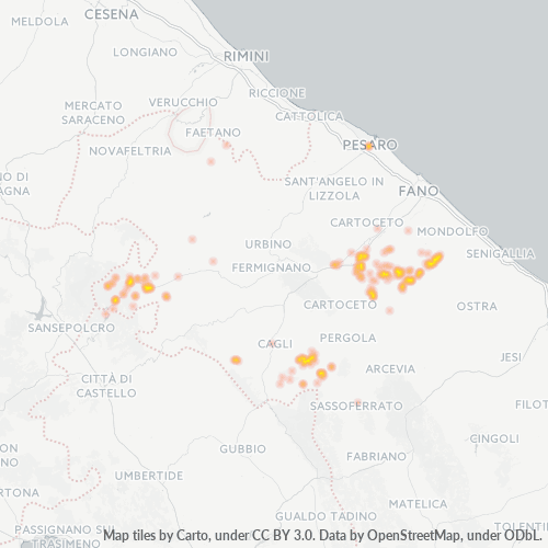 Dami ng Negosyo sa Postal Code 61040 - Italya