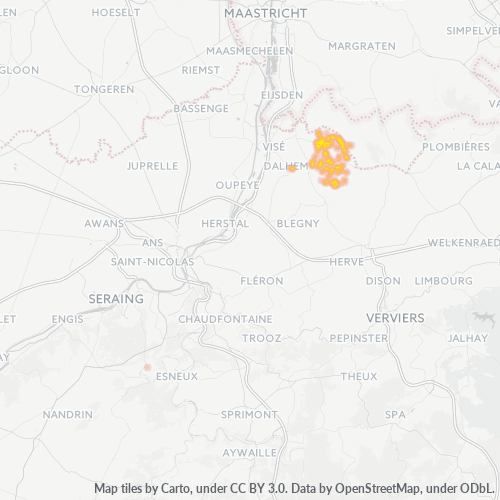 Bedrijfsconcentratie in Postcode 4608 - België