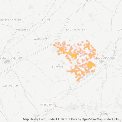 Bedrijfsconcentratie in Postcode 9790 - België