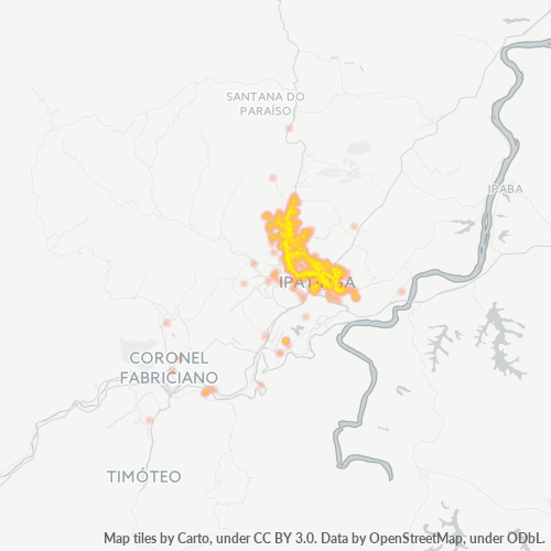 Concentració d'empreses a Codi Postal 35164-000 - Ipatinga, Minas Gerais