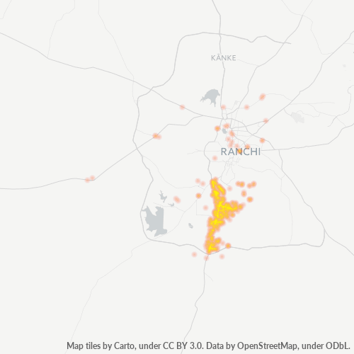 Dami ng Negosyo sa Postal Code 834003 - Hatiā, State of Jharkhand