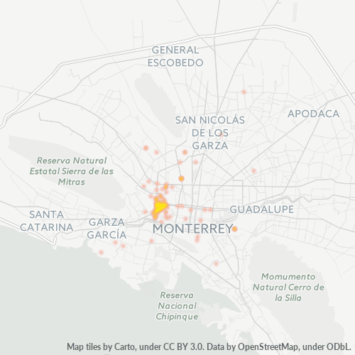 Dami ng Negosyo sa Postal Code 64020 - Monterrey, Nuevo León