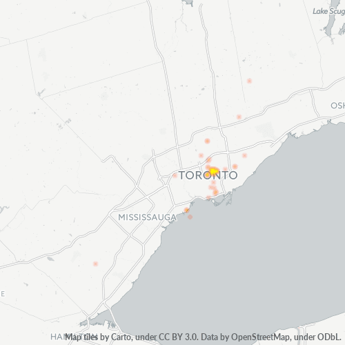 Bedrijfsconcentratie in Postcode M4P - Toronto, Ontario