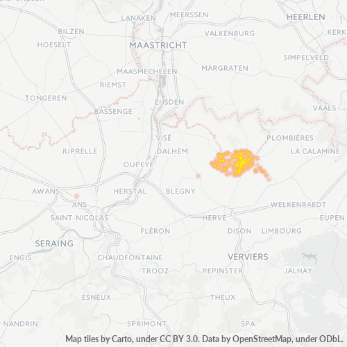 Bedrijfsconcentratie in Postcode 4880 - Aubel, Wallonië