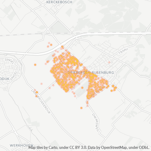 Dami ng Negosyo sa Postal Code 3972 - Driebergen-Rijsenburg, Provincie Utrecht