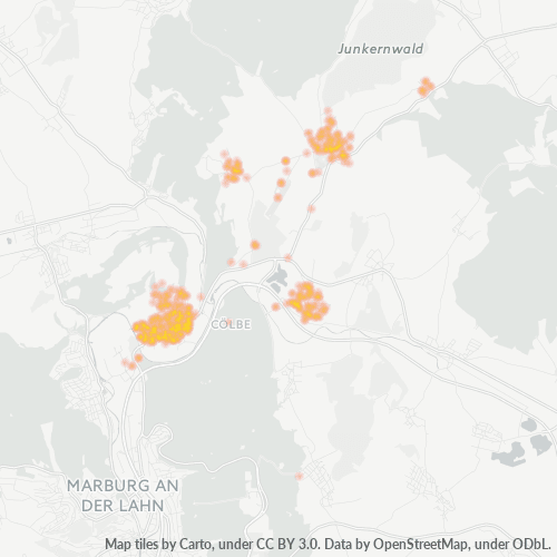 Business Concentration in Postal Code 35091 - Cölbe, Hesse