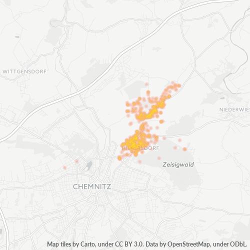 Business Concentration in Postal Code 09131 - Chemnitz, Saxony