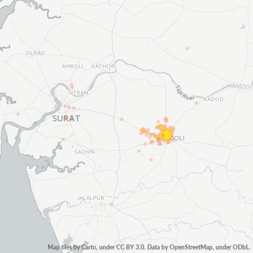 Dami ng Negosyo sa Postal Code 394601 - Bārdoli, Gujarat