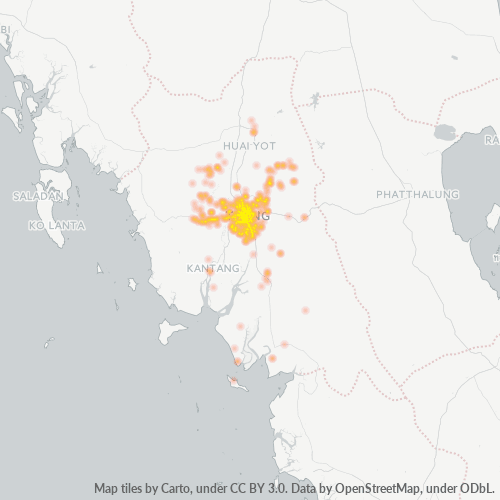 Dami ng Negosyo sa Postal Code 92000 - Trang, Changwat Trang
