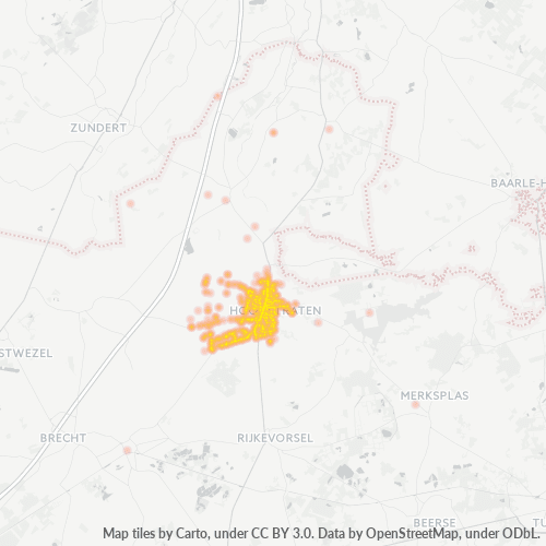 Bedrijfsconcentratie in Postcode 2320 - België