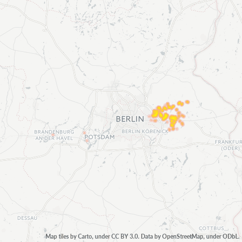 Business Concentration in Postal Code 15345 - Brandenburg