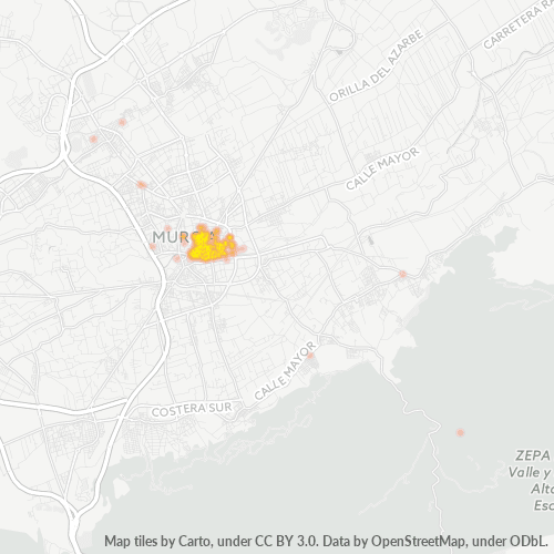 Verksamhetskoncentration i Postnummer 30003 - Murcia, Murcia (autonom region)