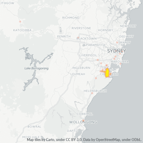 Dami ng Negosyo sa Postal Code 2229 - Caringbah South, New South Wales